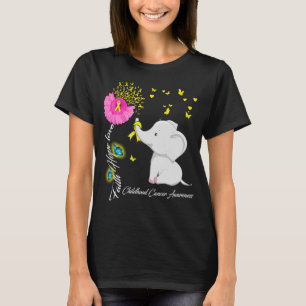 Camiseta La fe del elefante espero amar el cáncer infantil