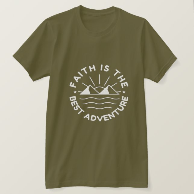 Camiseta La fe es el mejor té de aventura (Anverso del diseño)