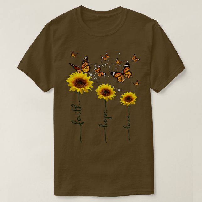 Camiseta La fe espero amar a la mariposa (Diseño del anverso)