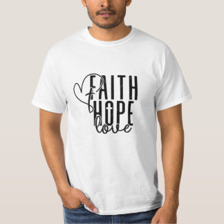 Camiseta La fe la esperanza el amor el corazón Dios Cristo 