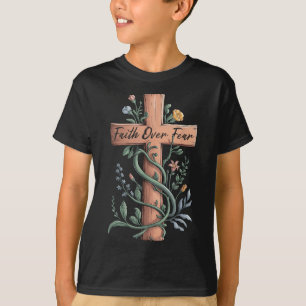 Camiseta La fe por el miedo a las mujeres cristianas Chicas