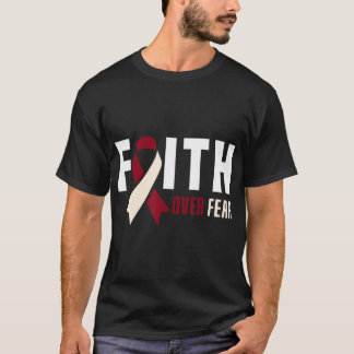 Camiseta La fe por el miedo Dios derriba la cabeza oral y e