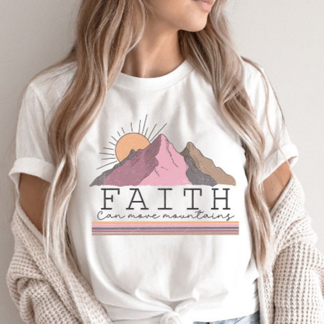 Camiseta La fe puede mover montañas Cita cristiana (Subido por el creador)