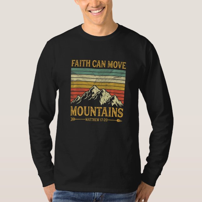 Camiseta La fe puede mover montañas hombres mujeres niños r (Anverso)