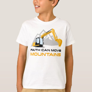 Camiseta La fe puede mover montañas - niños y adultos crist