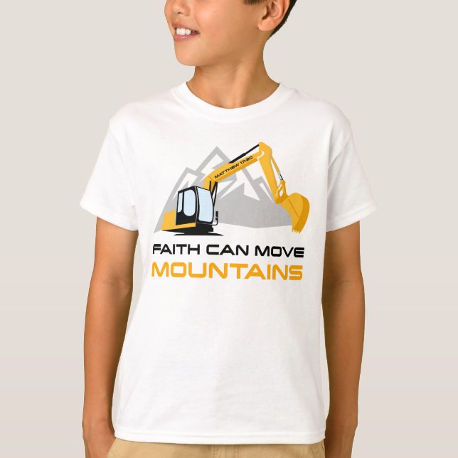 Camiseta La fe puede mover montañas - niños y adultos crist (Anverso)