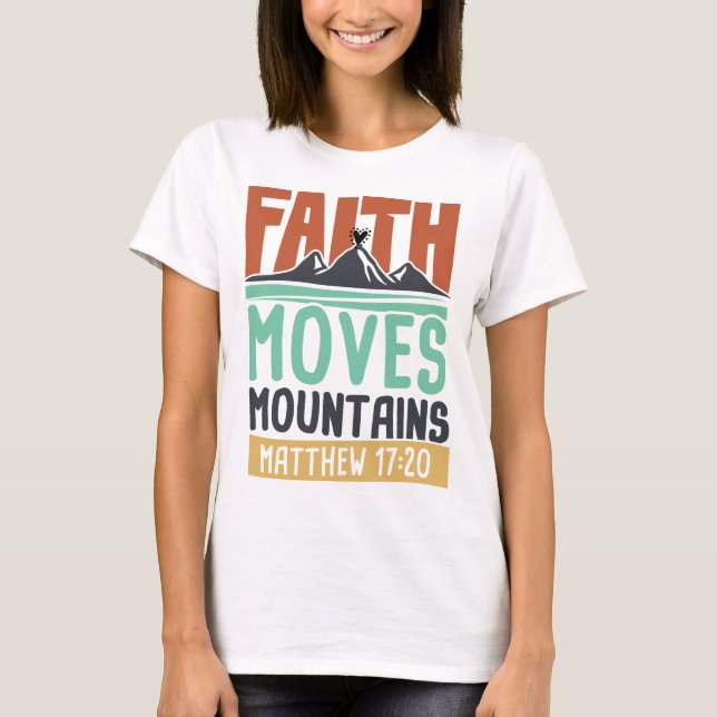 Camiseta La fe puede mover montañas - presupuesto de camise (Anverso)