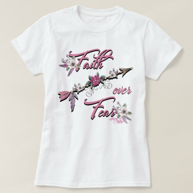 Camiseta La fe sobre el miedo (Diseño del anverso)