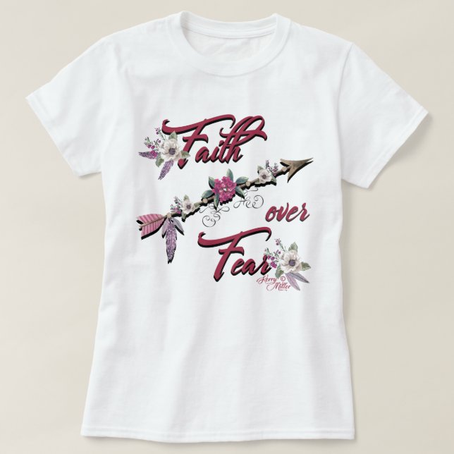 Camiseta La fe sobre el miedo (Diseño del anverso)