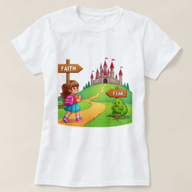 Camiseta La fe sobre el miedo (Diseño del anverso)