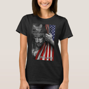 Camiseta La fe sobre el miedo, Jesús Patriota de la Bandera