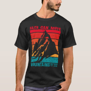Camiseta La fe vintage puede mover montañas Mateo 17 Cristo