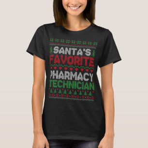 Camiseta La fea Navidad de la técnica de farmacia favorita