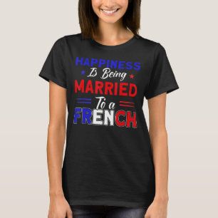 Camiseta La Felicidad Casada Con Una Bandera Francesa Rota 