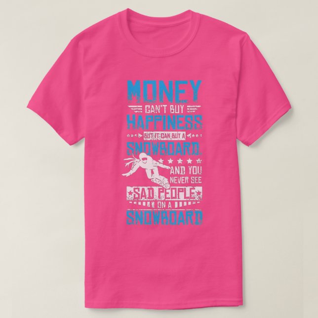 Camiseta La felicidad como snowboard (Diseño del anverso)