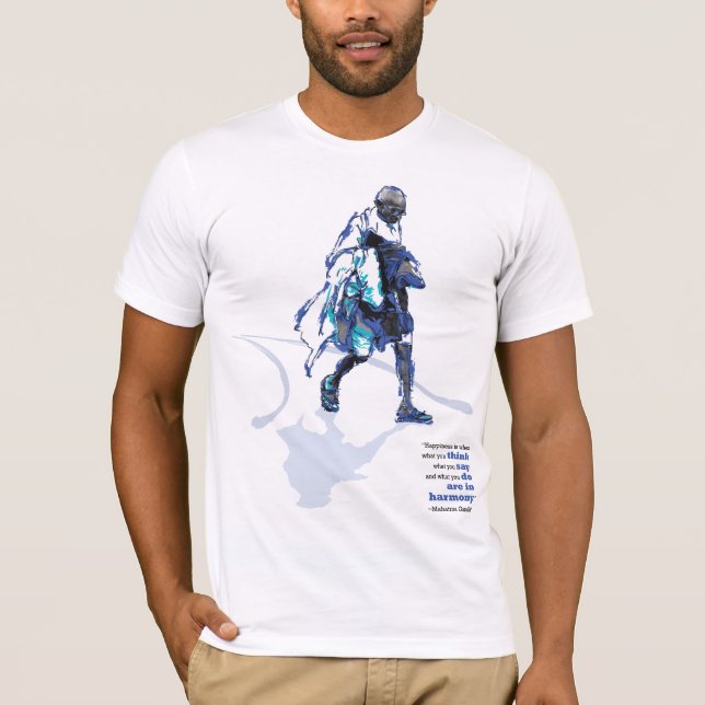 Camiseta La felicidad de Gandhi (1) (Anverso)