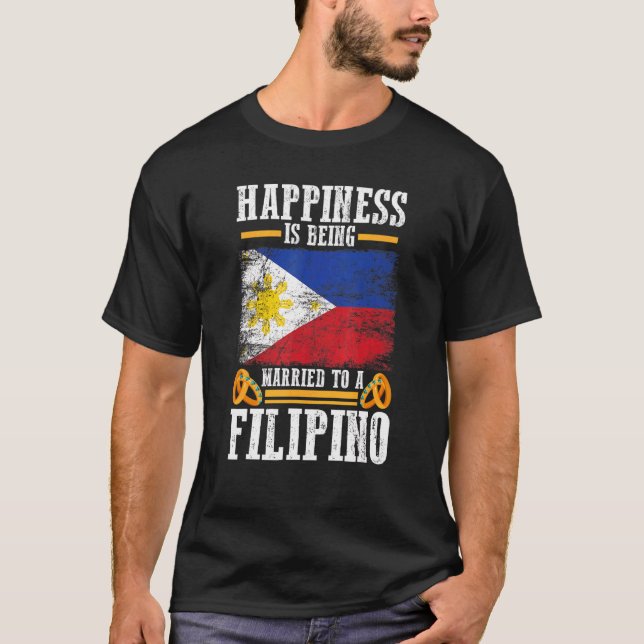 Camiseta La Felicidad De La Bandera De Filipinas Se Está Ca (Anverso)