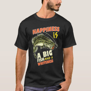 Camiseta La felicidad de la pesca de lubina es un pez grand