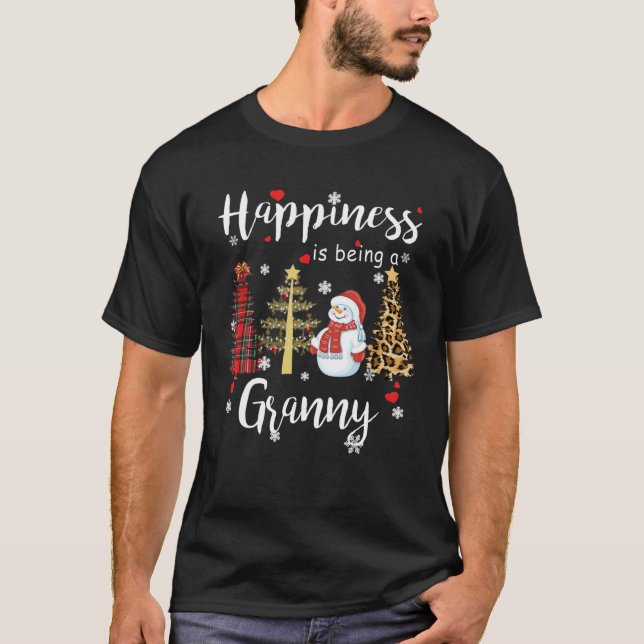 Camiseta La felicidad de las mujeres es ser un árbol navide (Anverso)