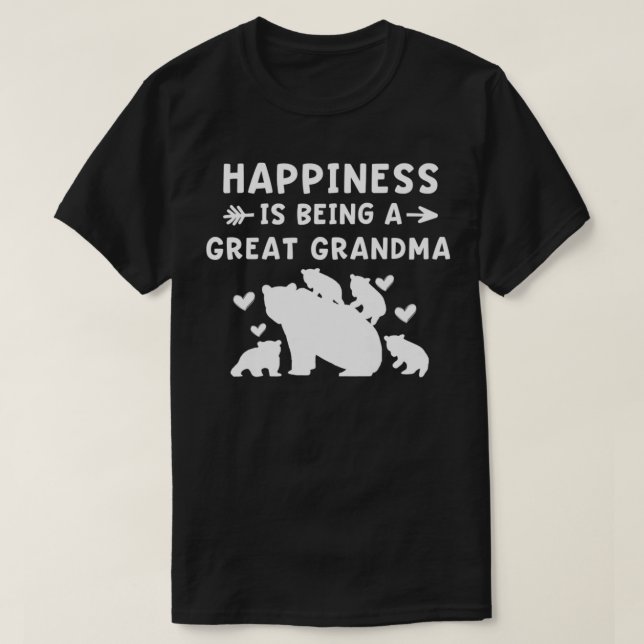 Camiseta La felicidad de las mujeres es ser un gran oso de  (Diseño del anverso)
