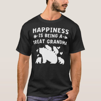 Camiseta La felicidad de las mujeres es ser un gran oso de 