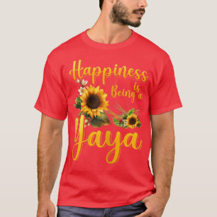 Camiseta La felicidad de las mujeres es ser Yaya Vida Flor