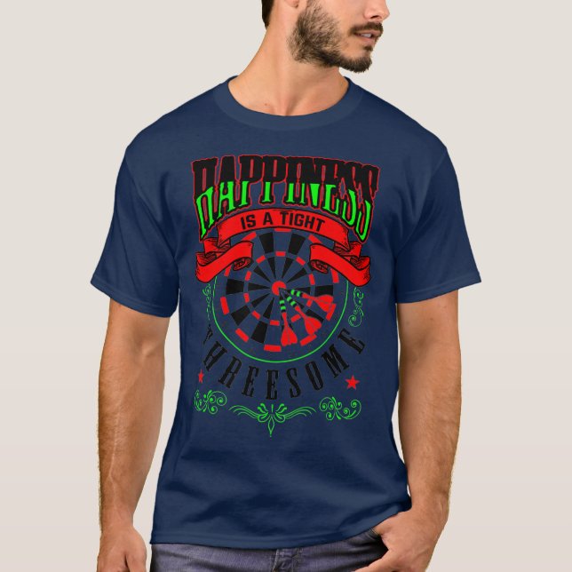 Camiseta La Felicidad De Los Jugadores De Dardos Es Un Mara (Anverso)
