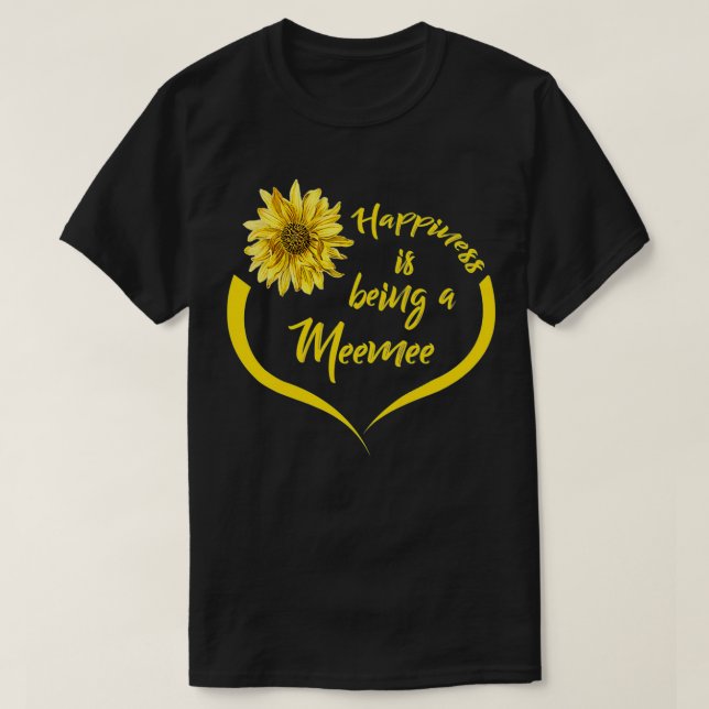 Camiseta La Felicidad De Los Regalos De Las Mujeres Meemee  (Diseño del anverso)