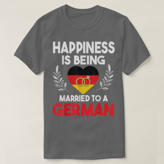 Camiseta La felicidad de un gran corazón es estar casado co (Diseño del anverso)