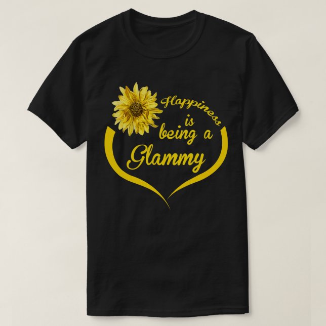 Camiseta La felicidad de un regalo de glamour es ser un ama (Diseño del anverso)
