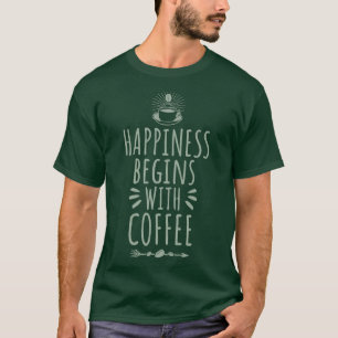 Camiseta La felicidad empieza con el café 2