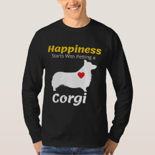 Camiseta La Felicidad Empieza Con El Engranaje De Un Corgi