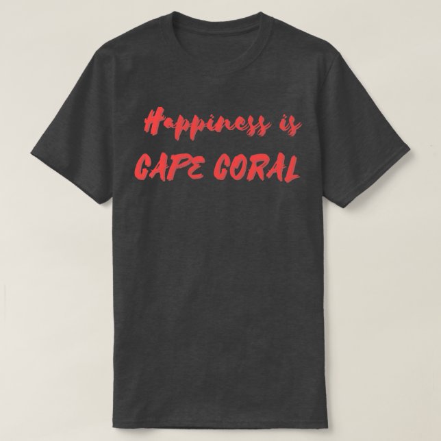 Camiseta La felicidad es Cabo Coral (Diseño del anverso)