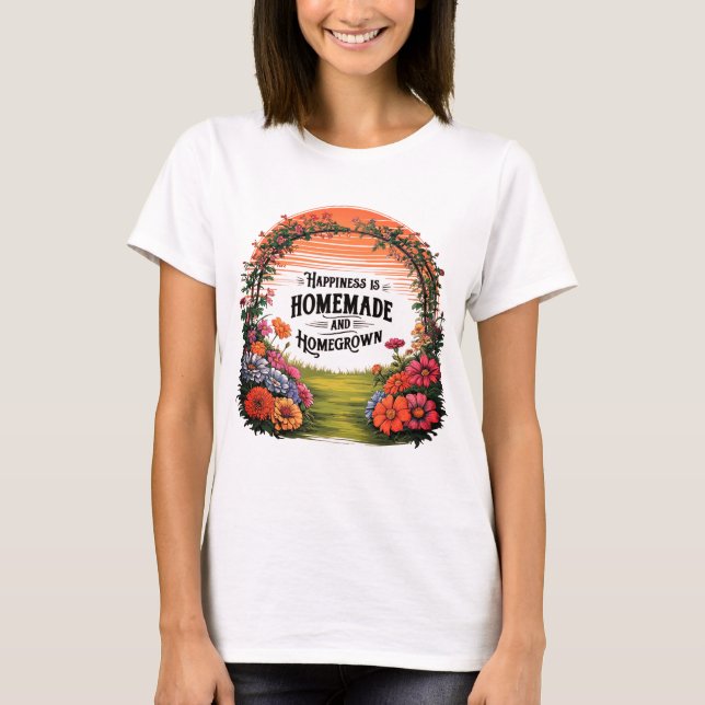 Camiseta La felicidad es casera y propia (Anverso)
