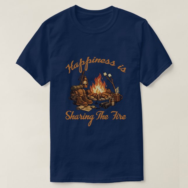 Camiseta La Felicidad es Compartir el Fuego (Diseño del anverso)