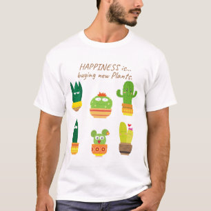Camiseta La felicidad es comprar nuevas plantas