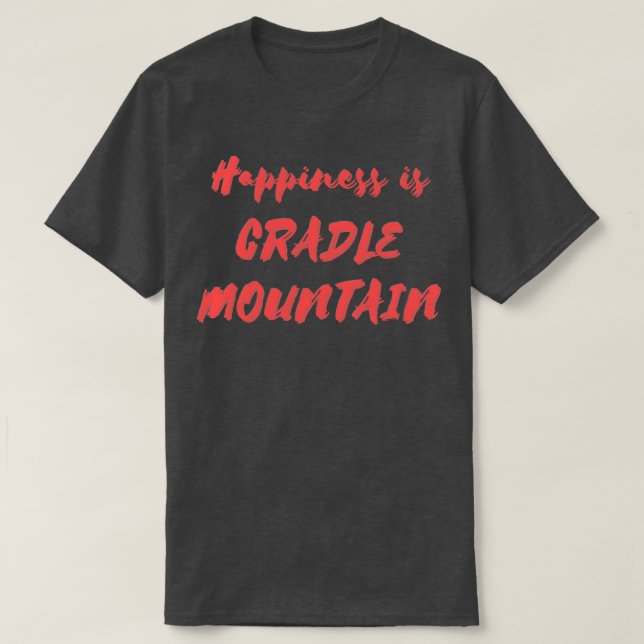 Camiseta La felicidad es Cradle Mountain (Diseño del anverso)