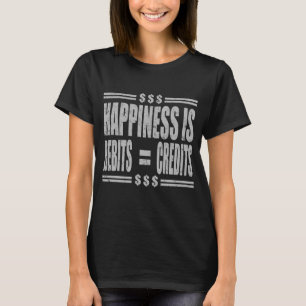 CAMISETA LA FELICIDAD ES DEBES = CRÉDITOS