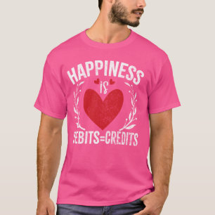Camiseta La felicidad es Debitos Creditos Contador Divertid