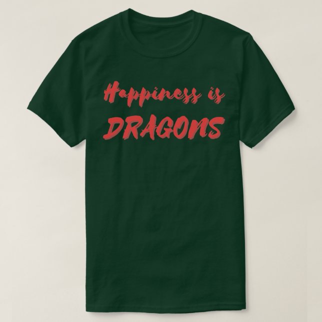 Camiseta La felicidad es dragón (Diseño del anverso)