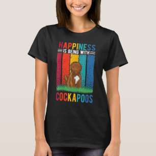 Camiseta La felicidad es estar con Cockapoos