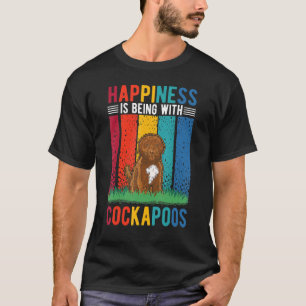 Camiseta La felicidad es estar con Cockapoos