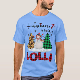 Camiseta La felicidad es estar siendo Lolli Snowman Feliz N