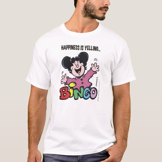 Camiseta ¡La Felicidad Es Gritar BINGO! (Anverso)