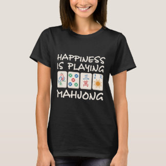 Camiseta La felicidad es jugar al Mahjong Mahjong Fiesta Ma