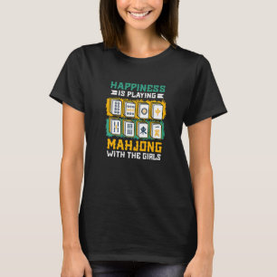Camiseta La felicidad es jugar Mahjong Chinese Mahjong