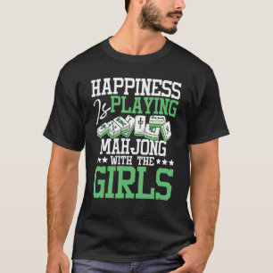 Camiseta La felicidad es jugar Mahjong - mosaicos de jugado