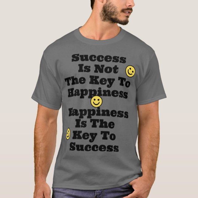 Camiseta La felicidad es la clave (Anverso)