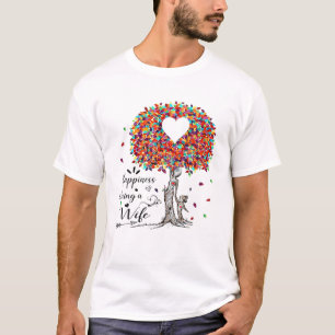 Camiseta La felicidad es ser esposa para burlarse del regal