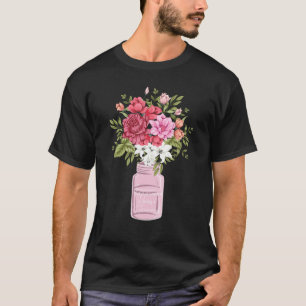 Camiseta La Felicidad Es Ser Flor Gramosa De Arte Vase Flor